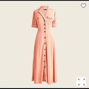 J. Crew Petite Collared camp-pocket shirtdress in warm taupe size P 10.